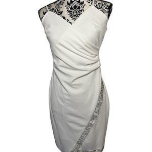 Emerald Sundae Ivory White Dress with Rhinestones